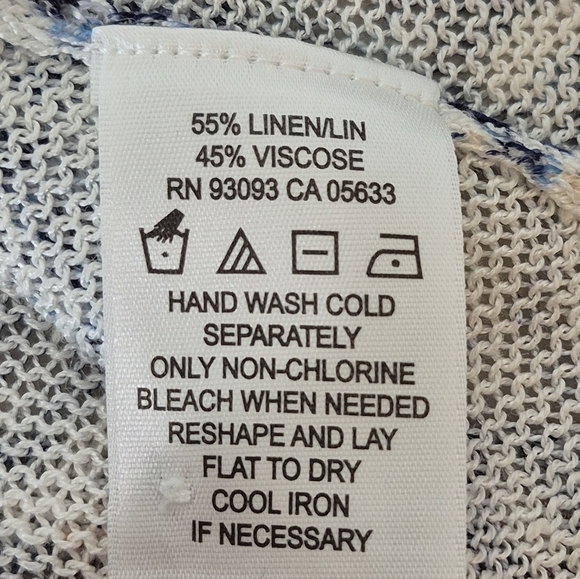 Nic + Zoe Featherweight Linen Blend Button Cardigan - Size L - Picture 10 of 11